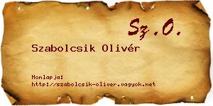 Szabolcsik Olivér névjegykártya